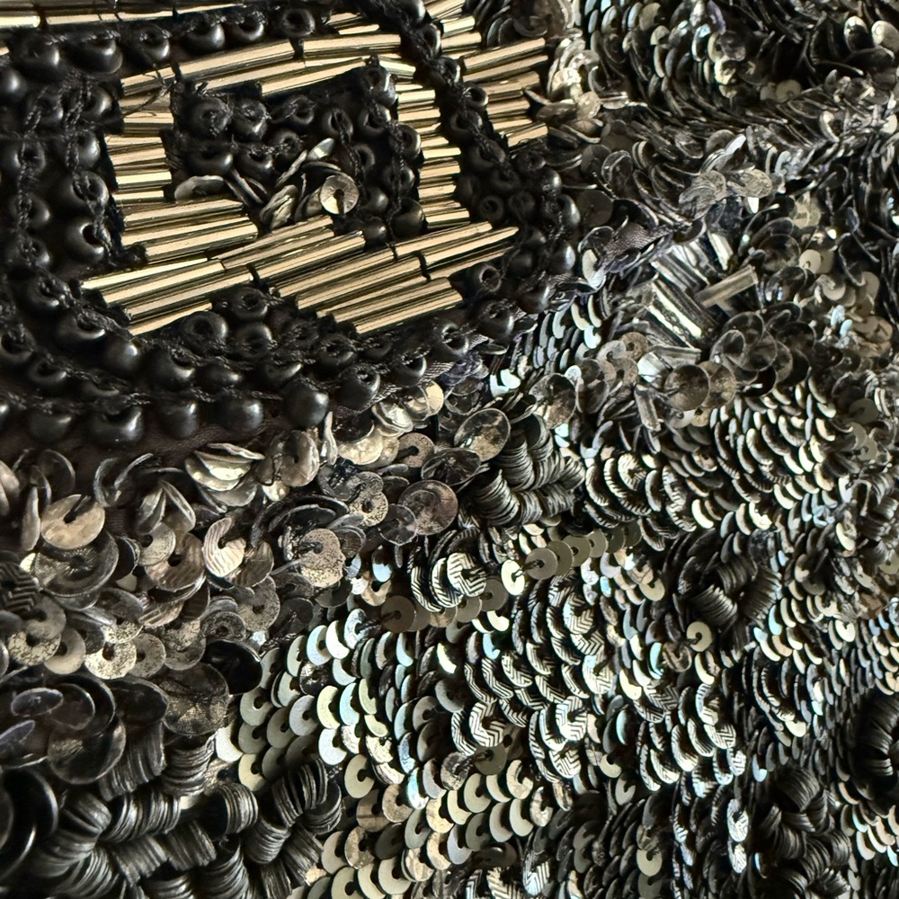 All Saints Embellished Black Sequin Dress - Picture 4 of 8